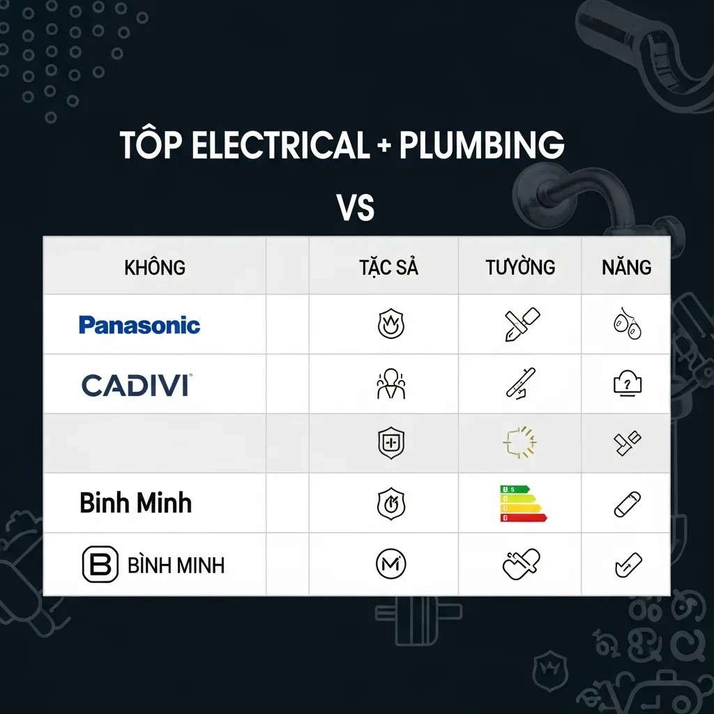 Bảng so sánh các thương hiệu vật tư điện nước uy tín và chất lượng nhất tại Đà Nẵng