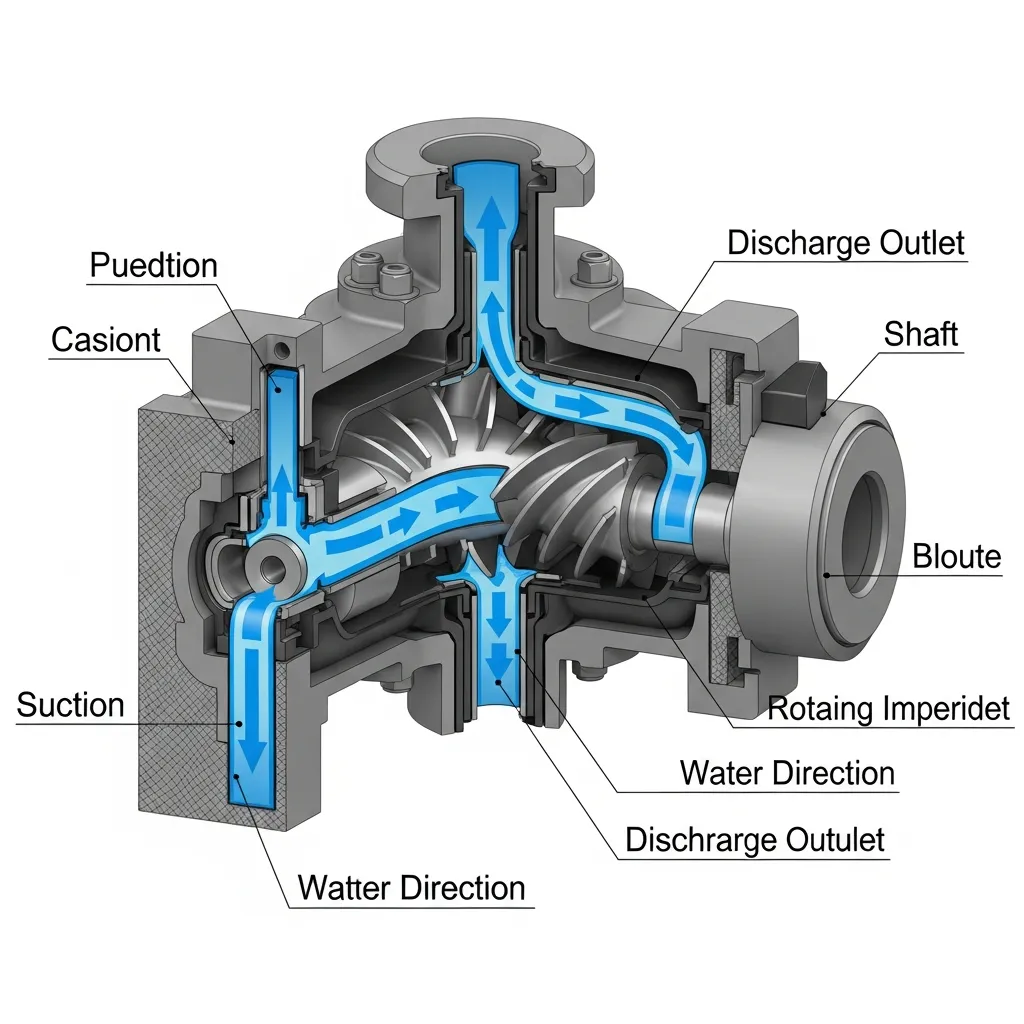 Sơ đồ cấu tạo chi tiết và nguyên lý hoạt động của máy bơm nước ly tâm hiện đại
