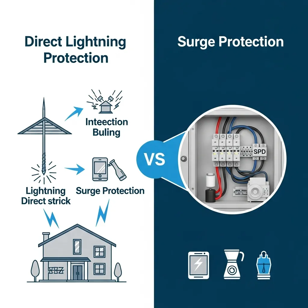 So sánh hệ thống chống sét trực tiếp và bộ chống sét lan truyền bảo vệ thiết bị điện tại Đà Nẵng